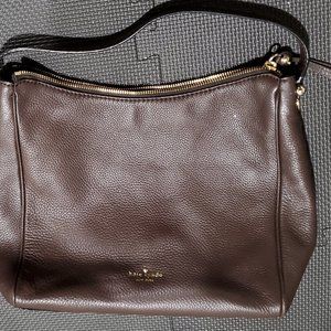 kate spade brown leather hobo